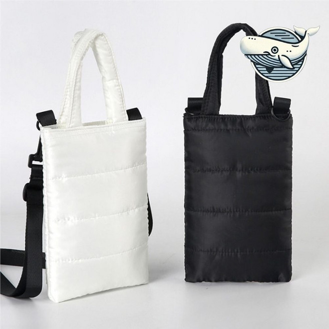 무결이 스마트 수납 패딩 크로스백 물병 텀블러용 심플 기념품