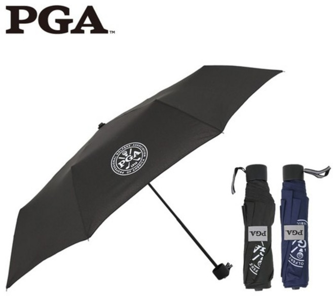 PGA 무지 3단 수동 우산 네이비/블랙 (랜덤) PGA우산 수동우산 3단우산 접이식우산 골프우산