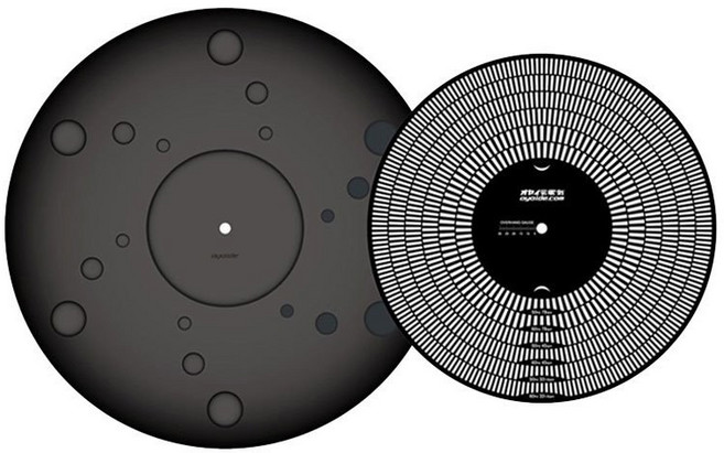 오야이드 br-12 턴테이블 매트(스트로보 디스크 및 오버행 게이지