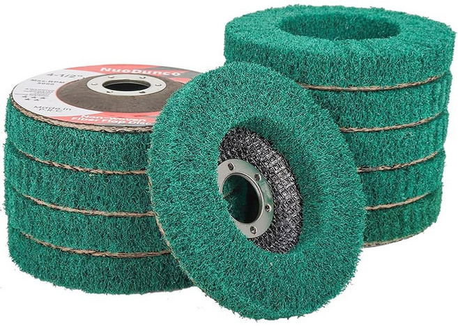 NuoDunco 15Pcs 180# 320# 600# 스컬 플랩 디스크 4 1/2인치 앵글 그라인더 부착 금속 및 목재 패드 연마 휠 샌딩 페인트 녹 제거제, Green, 180 Grit - 10Pcs