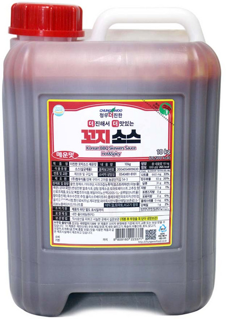 청우 더진한 꼬지소스 매운맛, 10kg, 1개