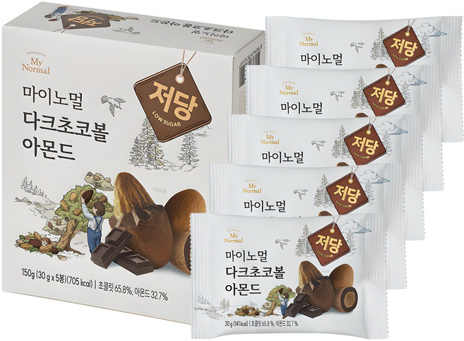 마이노멀 다크초코볼 아몬드, 150g, 1개