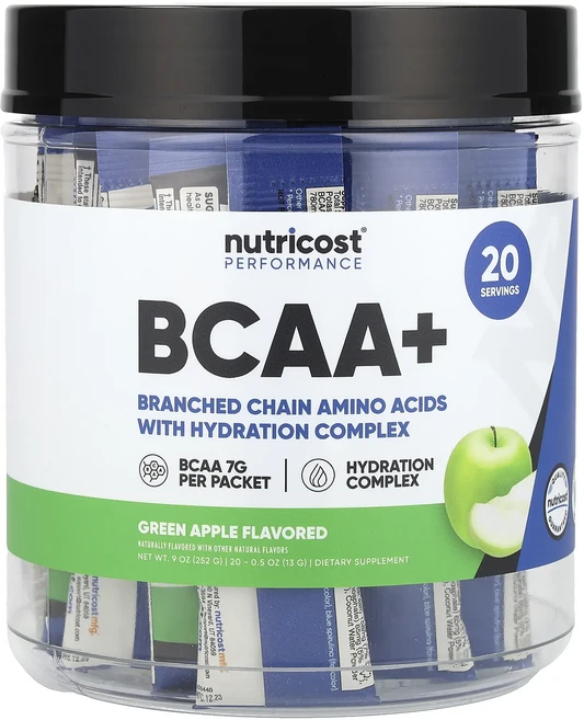 몸관리하세요 겨울입니다 Nutricost 운동 능력 BCAA+ 그린 애플 20팩 각 13g(0.5oz) 특별관리진행, Nutricost운동능력BCAA그린애플20팩각13g05, 13g, 1 - 쿠팡