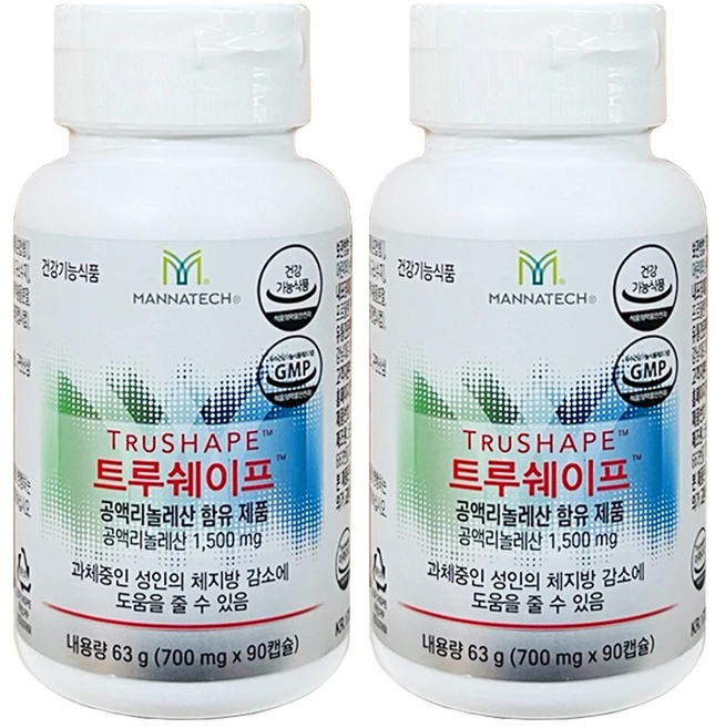 매나테크 트루쉐이프 90캡슐 X 2개 공액리놀레산 함유, 2세트 - 쿠팡