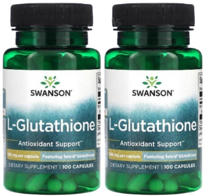 스완슨 l-글루타치온 100mg 캡슐 100정, 2개 - 쿠팡