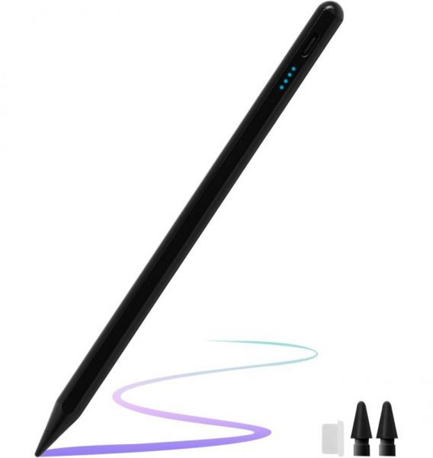 삼성 갤럭시 탭 A9/A8/A7 태블릿용 스타일러스 펜 iOS/안드로이드/Windows 듀얼 터치 스크린 펜(블랙), Black