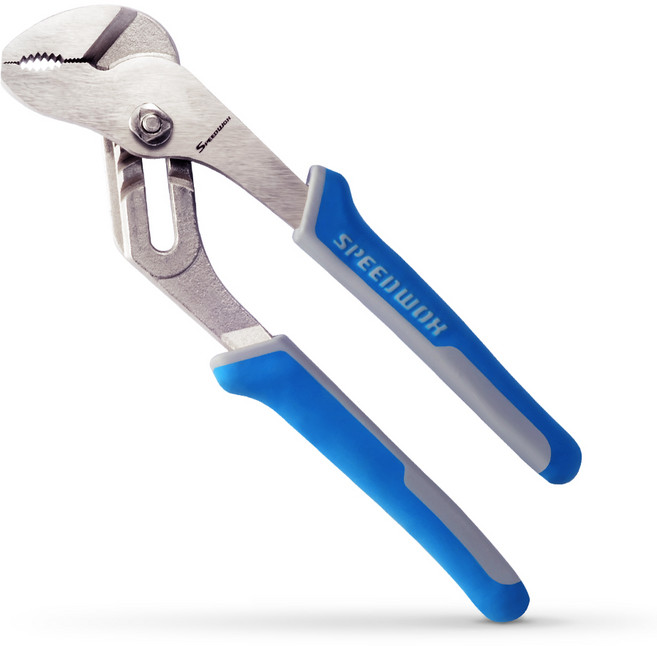 SPEEDWOX 8인치 인더스트리얼 등급 조절식 워터펌프 플라이어 커브드 톱 슬립조인트 5단계 조절 슬라이딩 조절 펜치 약 뺀찌, 1개