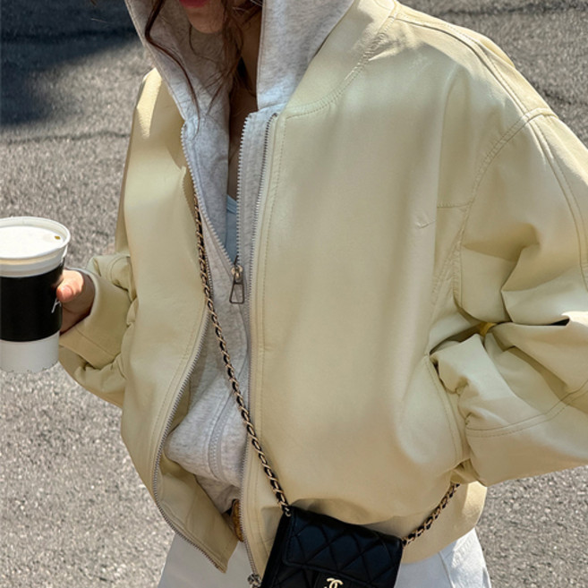 [난닝구]누아벤 레더후드점퍼