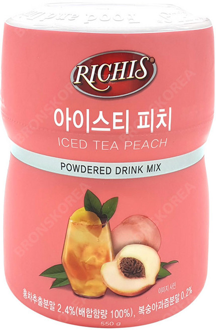 동서 리치스 아이스티 피치 파우더 에이드, 550g, 1개입, 1개