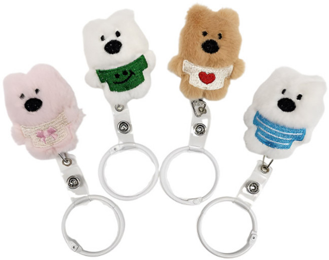 MDC 옷입은 강아지 릴홀더 / 신분증릴홀더 간호사테이프걸이, 1개, 블루 티셔츠