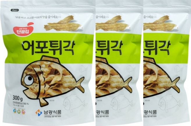 (남광식품)달콤하고 고소한 어포튀각 100g 맛나요, 300g, 3개
