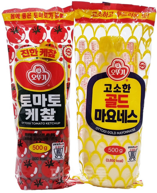 오뚜기 고소한 골드 마요네스 + 오뚜기 케찹 세트, 1kg, 1세트
