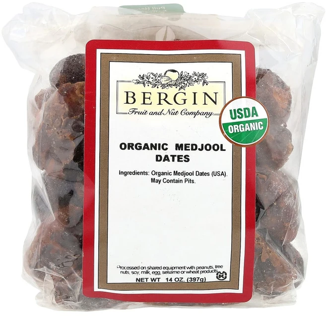 Bergin Fruit and Nut Company 유기농 메드줄 대추야자 397g(14oz) 1팩, 1개 - 쿠팡