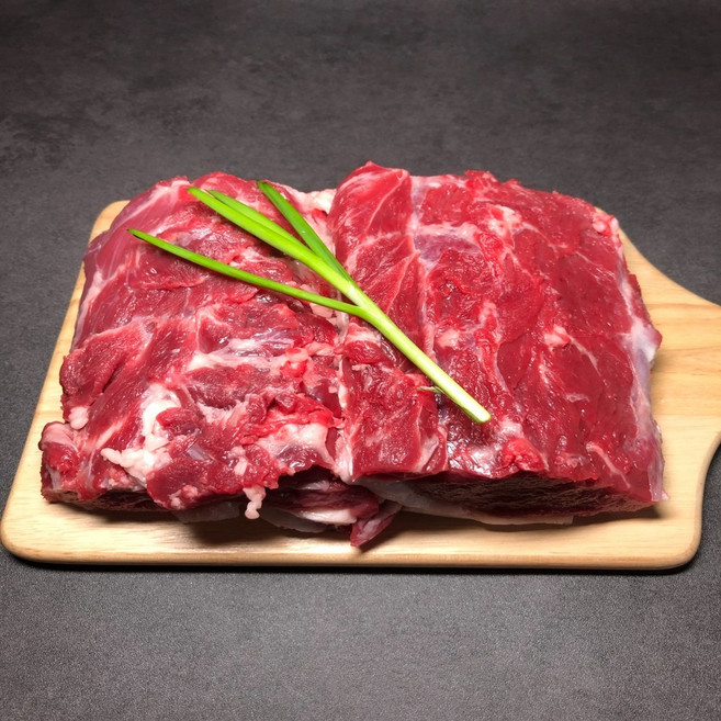 산초원흑염소 국내산 뼈없는 흑염소고기 염소고기 부위별(갈비/목살/앞다리살/뒷다리살/등심/배받이살), 500g, 1개, 등심+사골육수2팩+전골양념장