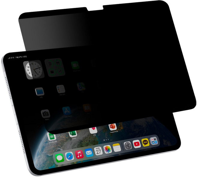 니하 아이패드 마그네틱 사생활보호 액정보호 필름, 가로형, 1개, 투명