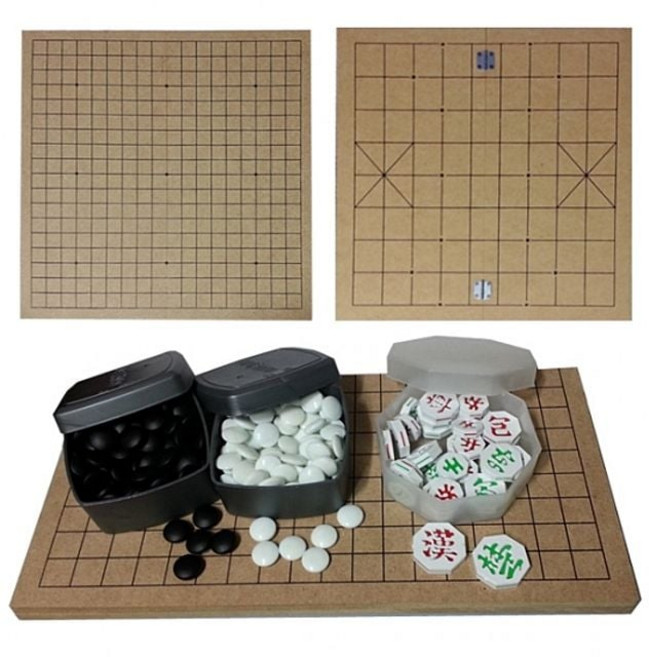 보급형 접이식 바둑판 장기판 알 풀세트 - 장기알 바둑알 휴대용 장기세트 바둑세트, ◑▨보급형◎♣you, 1