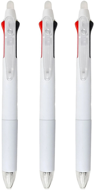 비브랜드 3색 지워지는 볼펜 0.5mm 3 in 1, 3개, 화이트