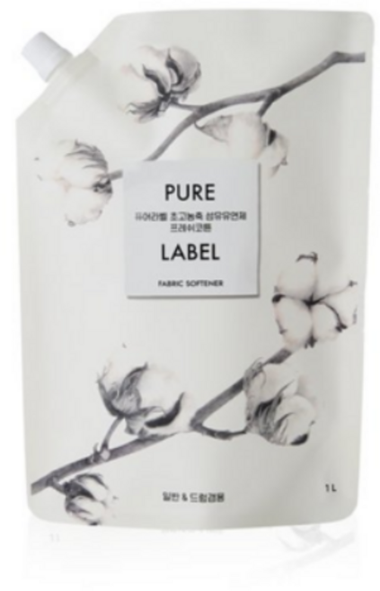 에버코스 퓨어라벨 세탁세제 프레쉬코튼 리필, 3개, 1L