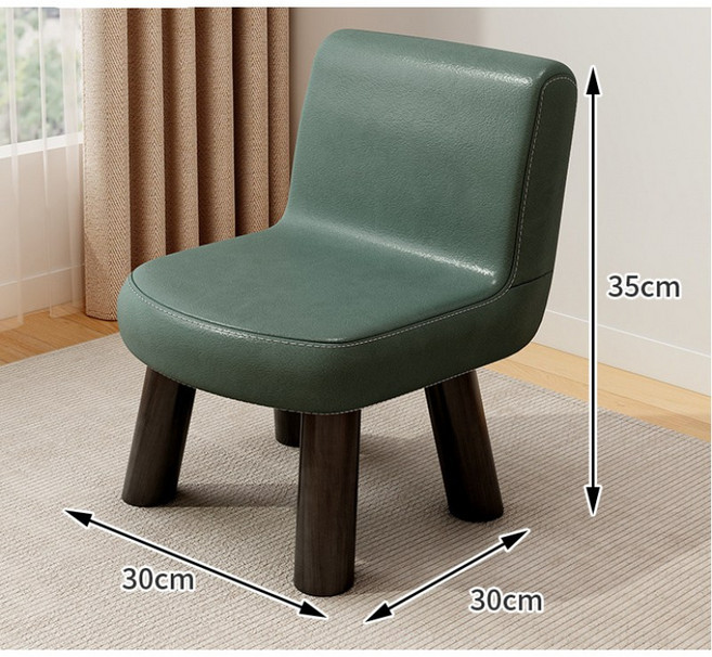 해피유통 가정용 낮은 의자 등받이 의자 거실 스툴 jhJZ, 녹색35