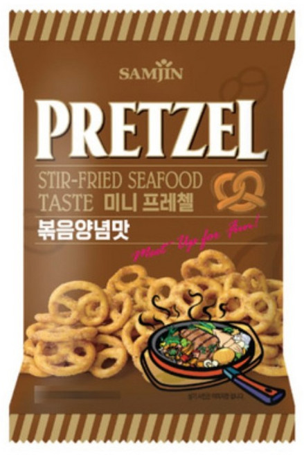 삼진 미니프레첼 볶음양념맛, 70g, 35개