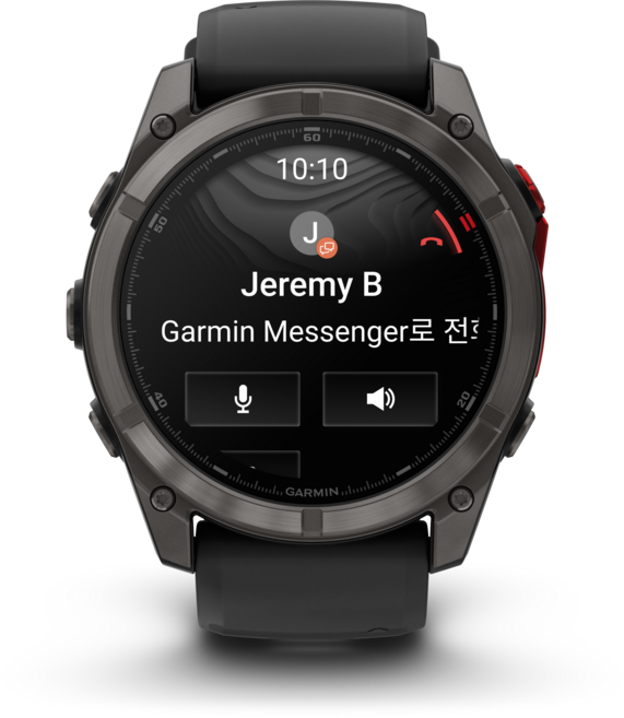 가민 피닉스 8 MicroLED GPS 스마트워치, GPS + 블루투스, 51mm, Black