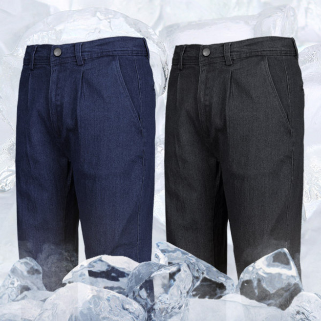[이지바이] 남성 작업복 데님 청바지_시원 튼튼한 빅사이즈 스판 작업복 데님 팬츠