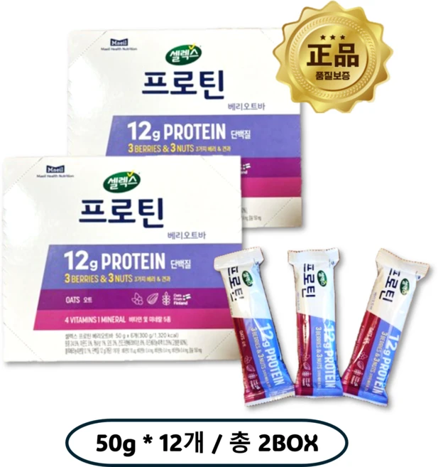 셀렉스 코어프로틴 단백질 베리오트바, 50g, 12개 - 쿠팡