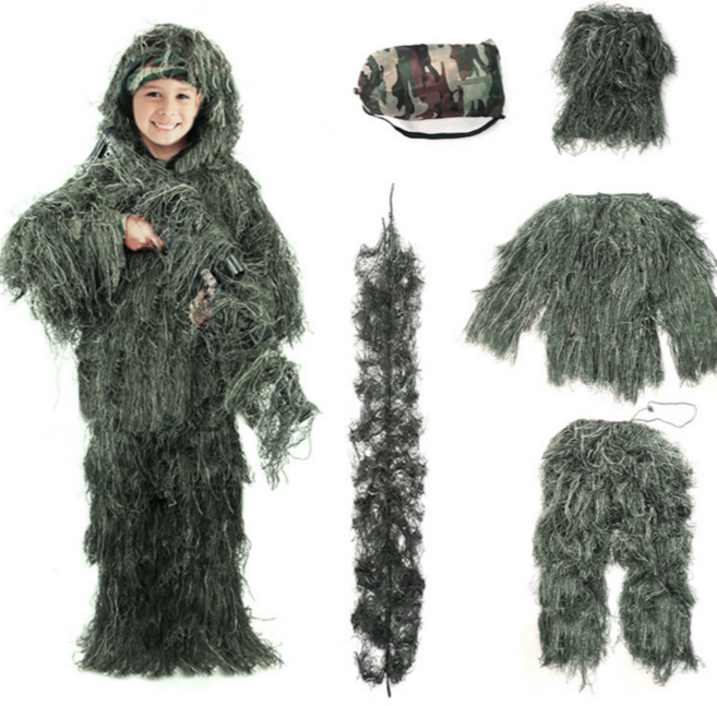 하와즈 배틀그라운드 길리슈트 남여 공용 정글게임 커플룩 풀숲옷 나무잎 분장의상