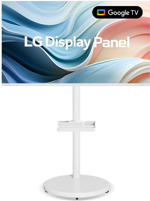 티브이지 구글 스마트TV + 무빙스탠드세트 무빙이지 삼텐바이미 이동식TV 삼탠바이미, 고객직접설치, 스탠드형, 무빙스탠드세트 (화이트), 81cm(32인치)