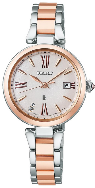 SEIKO 精工 Rukan Grow Solar 電波 鈦金屬 圓形 女士金屬手錶 SSQW082