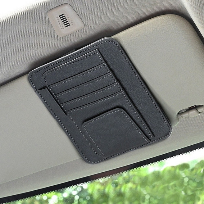 차량 썬바이저 지폐 카드포켓 선바이저 선글라스 클립, 상품선택, 블랙, 1개
