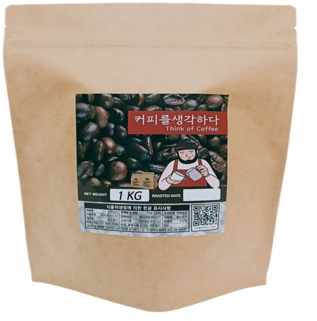 커피를생각하다 고소한 블렌딩 원두 피넛빈 1kg, 1개, 홀빈(분쇄안함)
