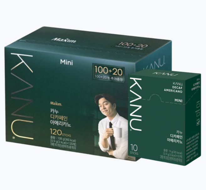 동서 카누 디카페인 미니 아메리카노 카페인없는 커피스틱 130T, 130개입, 3세트, 900mg