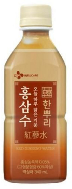 CJ 한뿌리 홍삼수 340ml 20개