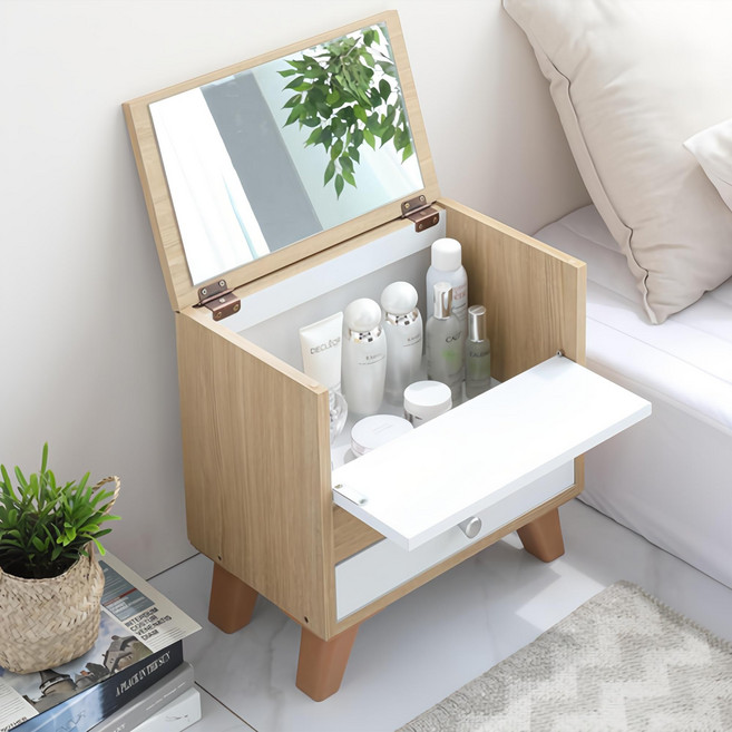 DEKKO FURNITURE NEW 莉莉坐式化妝臺, 木紋白色