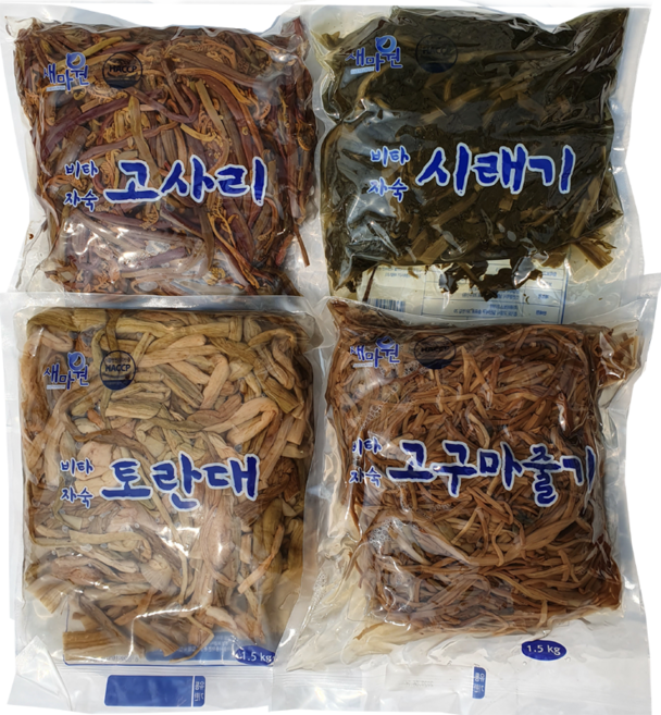 삶은나물 1.5kg 3종선택, 토란대1.5kg, 1개