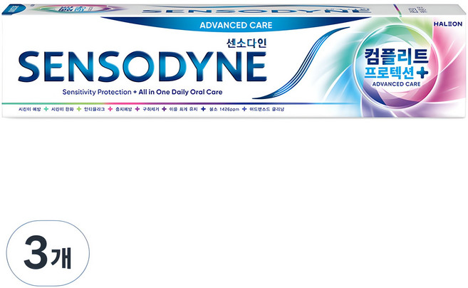 센소다인 컴플리트 프로텍션 플러스 치약, 3개, 100g