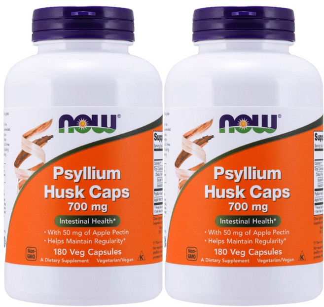 NOW Foods 洋車前子殼700mg素食膠囊, 180顆, 2罐