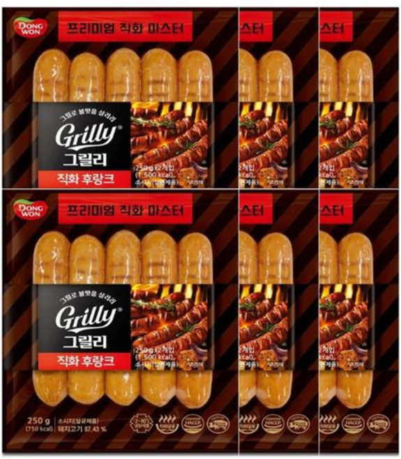코스트코 동원에프엔비 그릴리직화후랑크, 6개, 250g