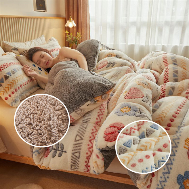 네루양품 겨울이불 우유양털 극세사 두꺼운 이불