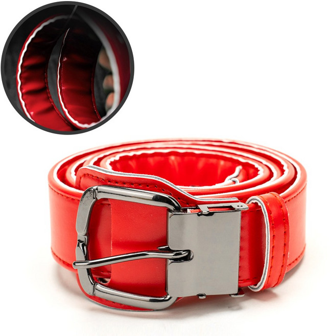 투더문 가죽 야구벨트, 빨강, 1개