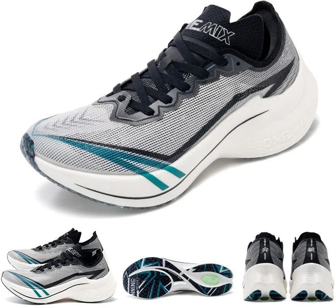 ONEMIX 2025 새로운 카본 플레이트 마라톤 운동화 프로는 충격 흡수 초경량 바운스 스니커즈에 대한 안정적, 05 36, 03 Definitely silver