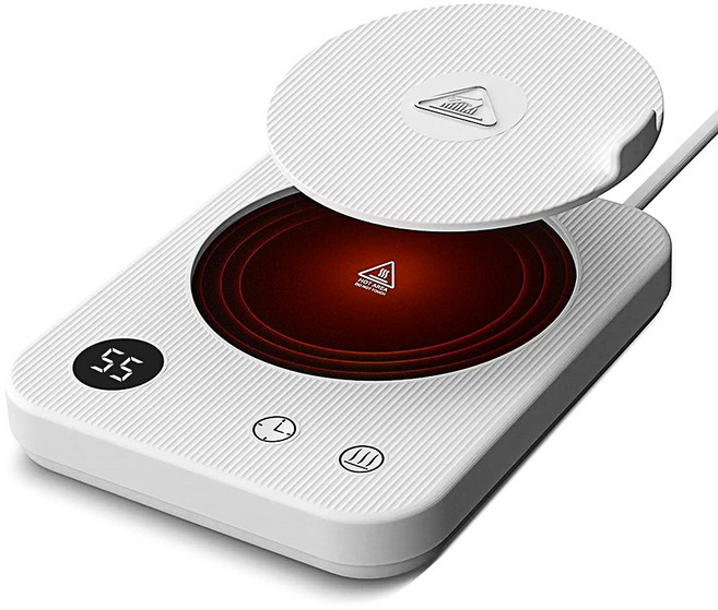 Ditwo 스마트 머그워머 보온 컵 받침대 4단 온도조절, 화이트, 1개