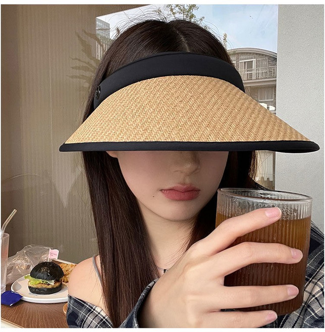 우르르 여성 라탄 썬캡 여름모자 자외선차단