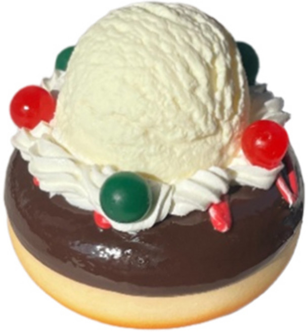 10cm 크리스마스 도넛 장식 - 크리스마스 트리 걸이용 미니 소형 도넛 장식 페스티벌 디저트 파티 장식, [00] 1PC, [00] B