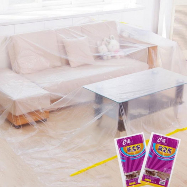 아이온 대형 방수 비닐덮개 오염방지 커버 가구덮개 바닥덮개, 투명