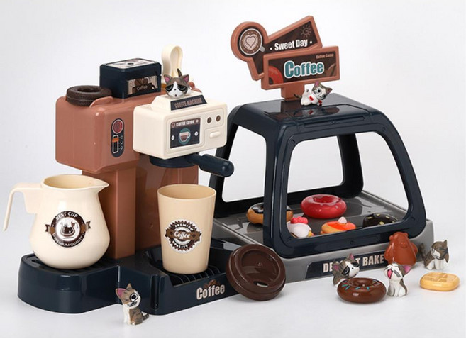 유치원 역할놀이 바리스타 커피 만들기 홈카페풀세트 쿠깅 마트놀이 키친놀이 소근육