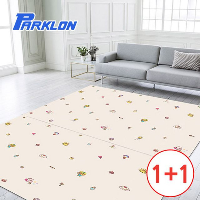 1+1 뽀로로 스윗 우리가족 놀이방매트 200x140x1.0cm gum*138LU, 해피테라조 10T(2장)