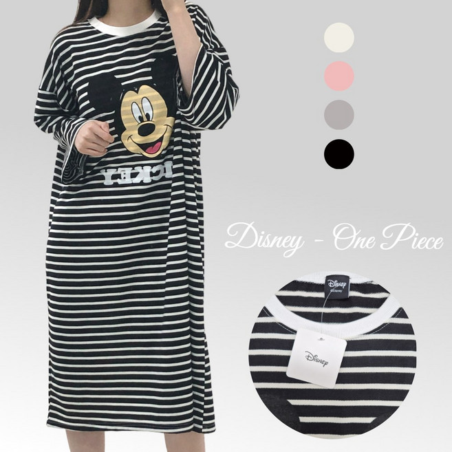 카라샵 디즈니정품 귀여운 미키 원피스 루즈핏 롱 원피스