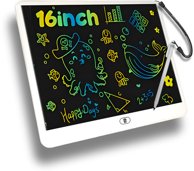 어나더토이 16inch (40cm) LCD 끈 드로잉패드 전자 컬러 스케치북 전자칠판 노트 스마트보드, 1개, 16인치